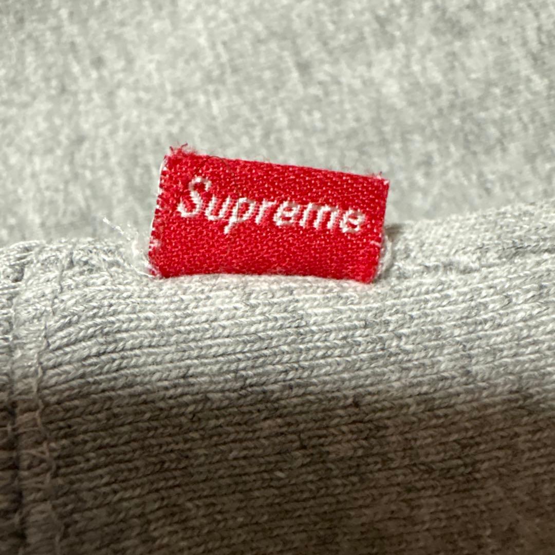 Supreme グレー フーディー パーカー クローム