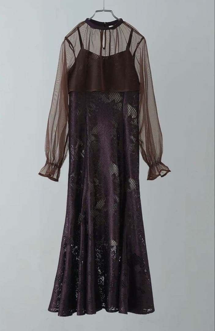 etoll. 【Mサイズ】ダークブラウン オケージョンドレス 結婚式 お呼ばれ