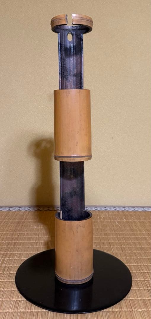 花入 竹 二重切 啐啄意在判 合箱