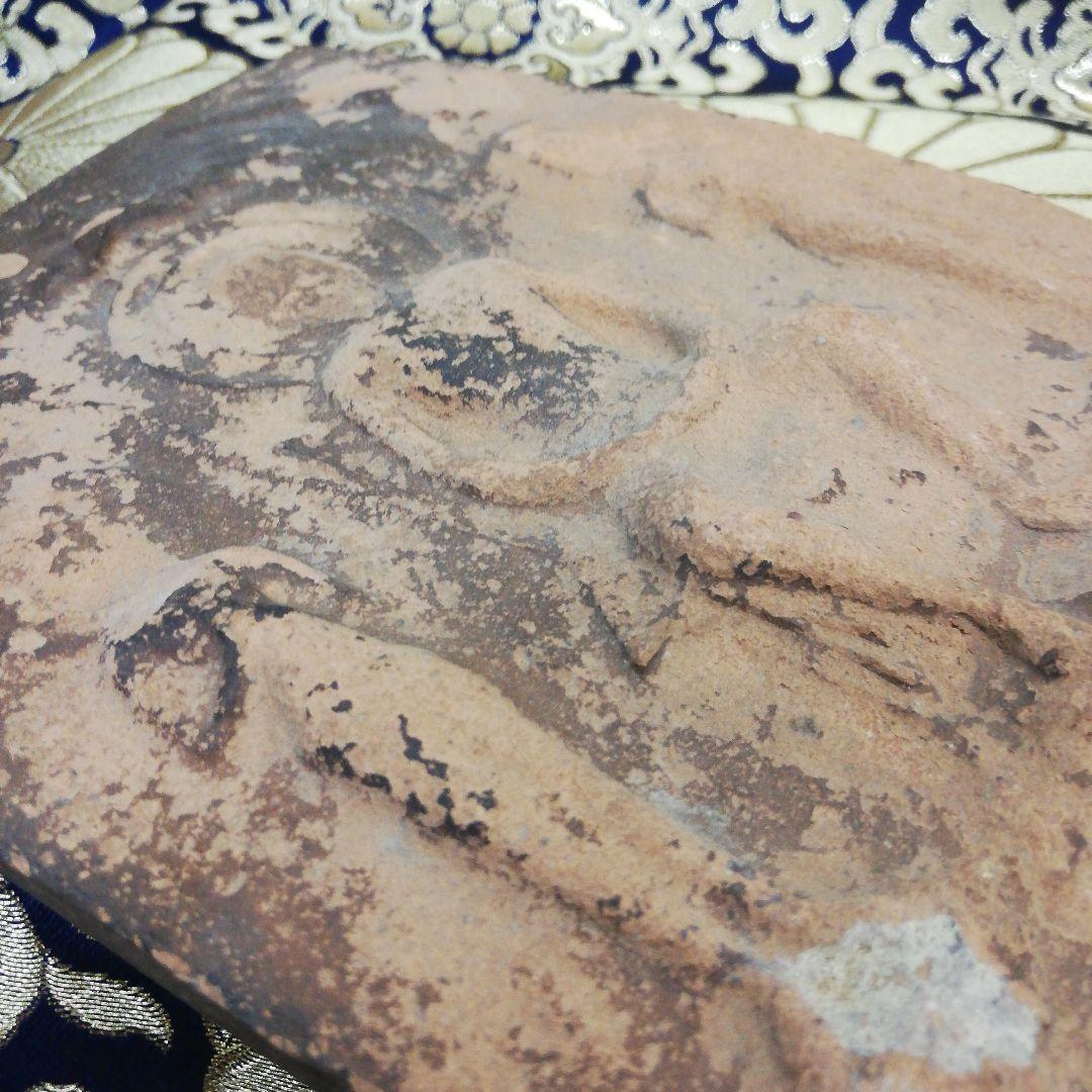 極稀少レア三尊仏時代古瓦古代仏教美術磚仏現存美術推定7世紀頃時代コレクション