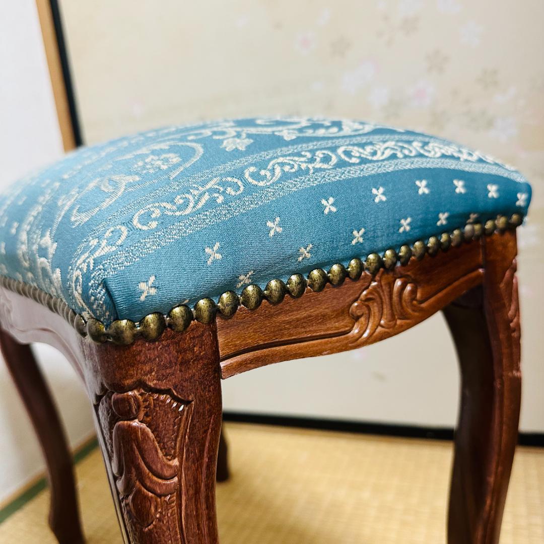 美品✨ イタリア アンティーク スツール オットマン 猫脚 クラシカル