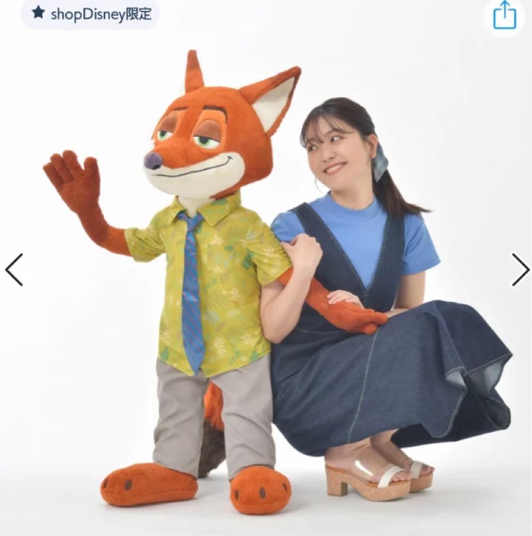 ディズニーストア ズートピア 等身大ニック 120cm ぬいぐるみ