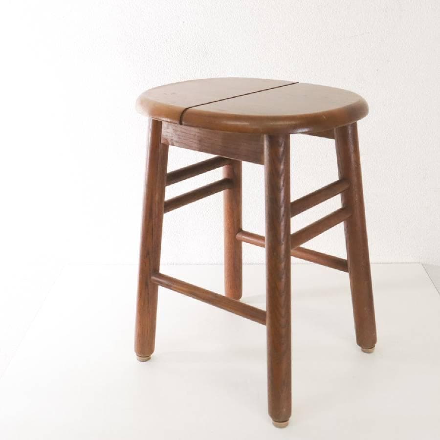 2脚セットカリモク家具 ロースツール 高さ43cm 北欧スタイルヴィンテージ 2