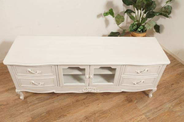 【新品】ハンプトン　リビングボード　アンティークホワイト　アウトレット