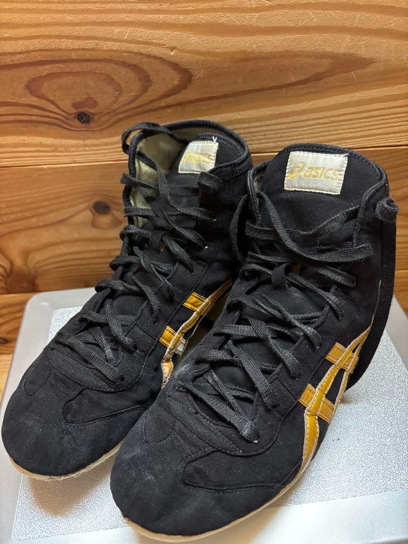 アシックスASICS 旧オーダーレスリングシューズ　金/黒　27.0cm