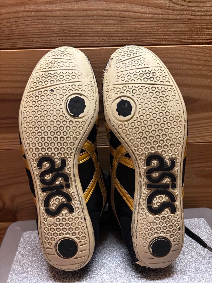 アシックスASICS 旧オーダーレスリングシューズ　金/黒　27.0cm