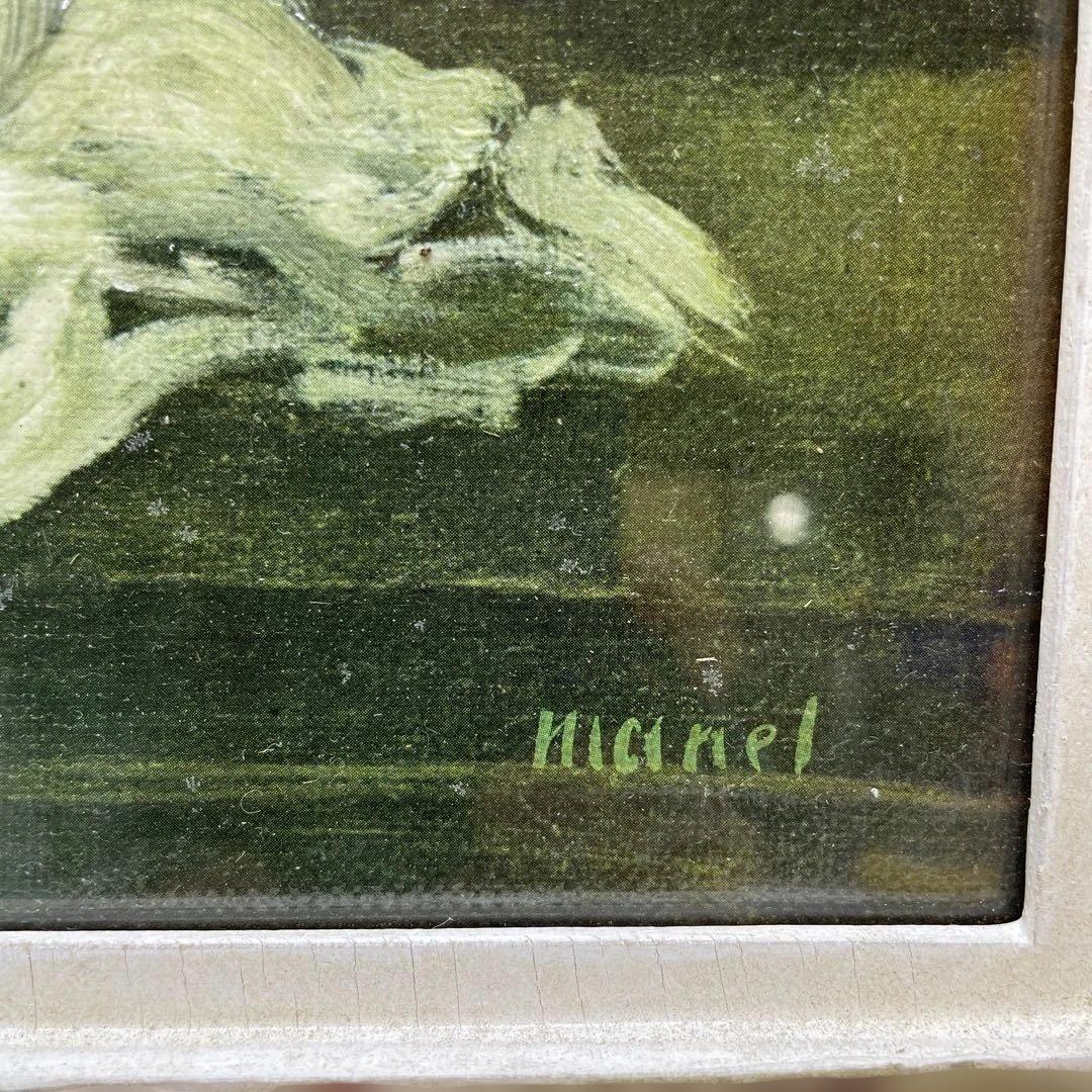 RE7306油彩画 花瓶の花 M. Manuel F6