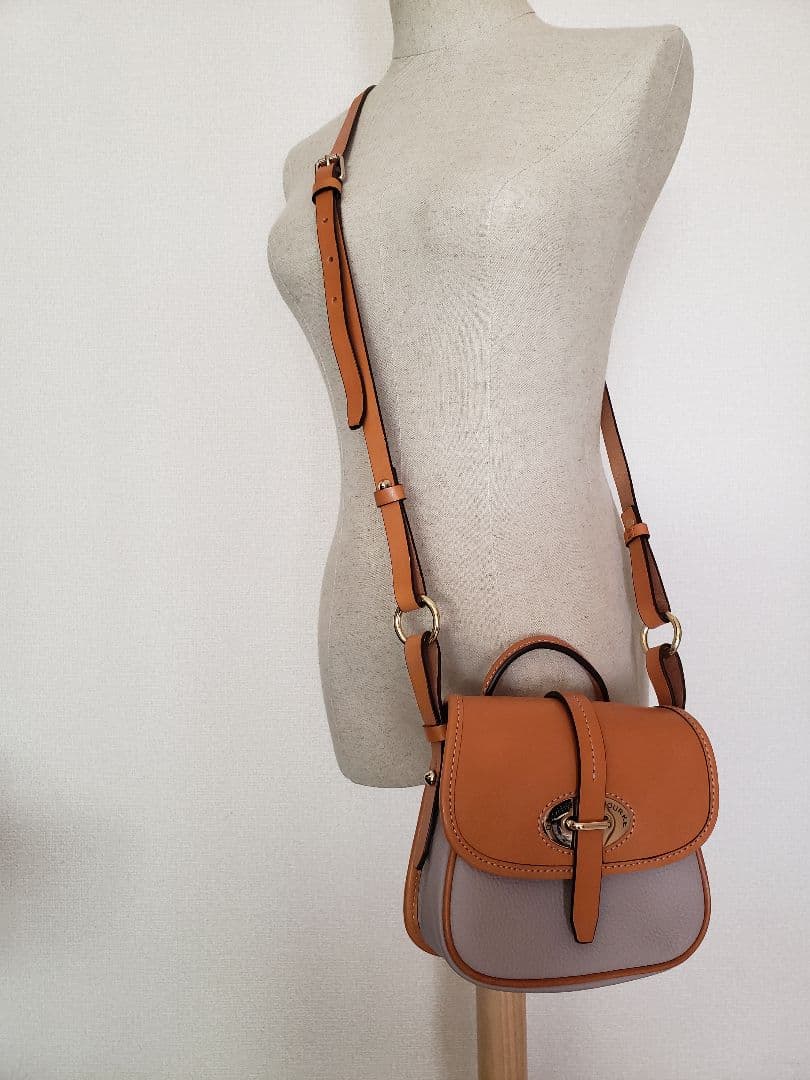 ドゥーニー&バーク ショルダーバッグ グレーパープル