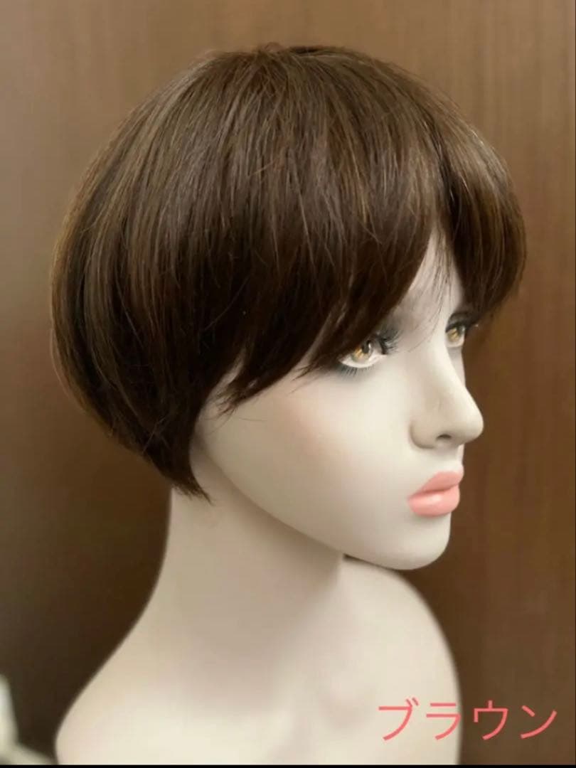 まこ様☆気品人毛100% ショートwig ウィッグBZ20