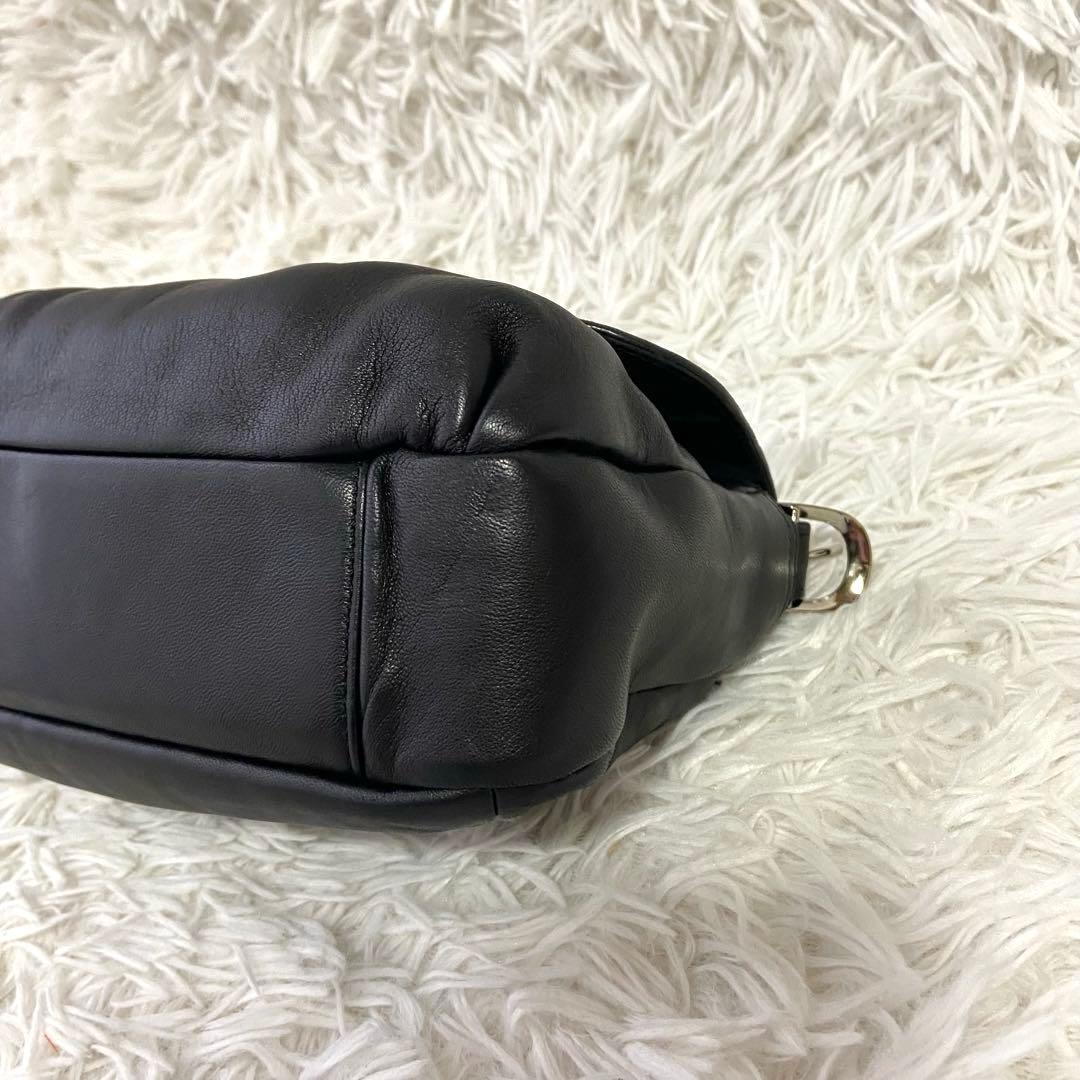 美品✨HAMANO ショルダーバック キルティング ブラック ラム革 2way