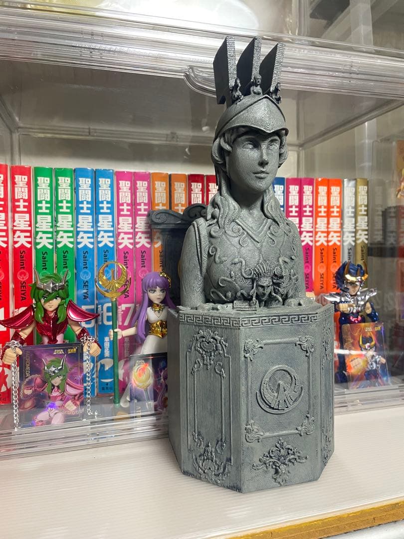 聖闘士星矢 アテナ像胸像 火時計 台座付き 海外製 聖闘士聖衣神話EX