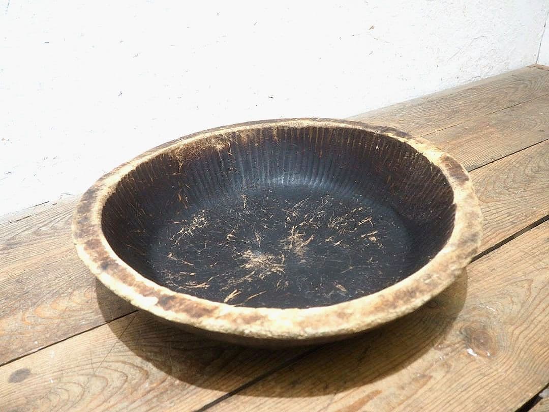1320 W50cm レトロなこね鉢　捏ね鉢　蕎麦打ち　うどん　古道具　木皿