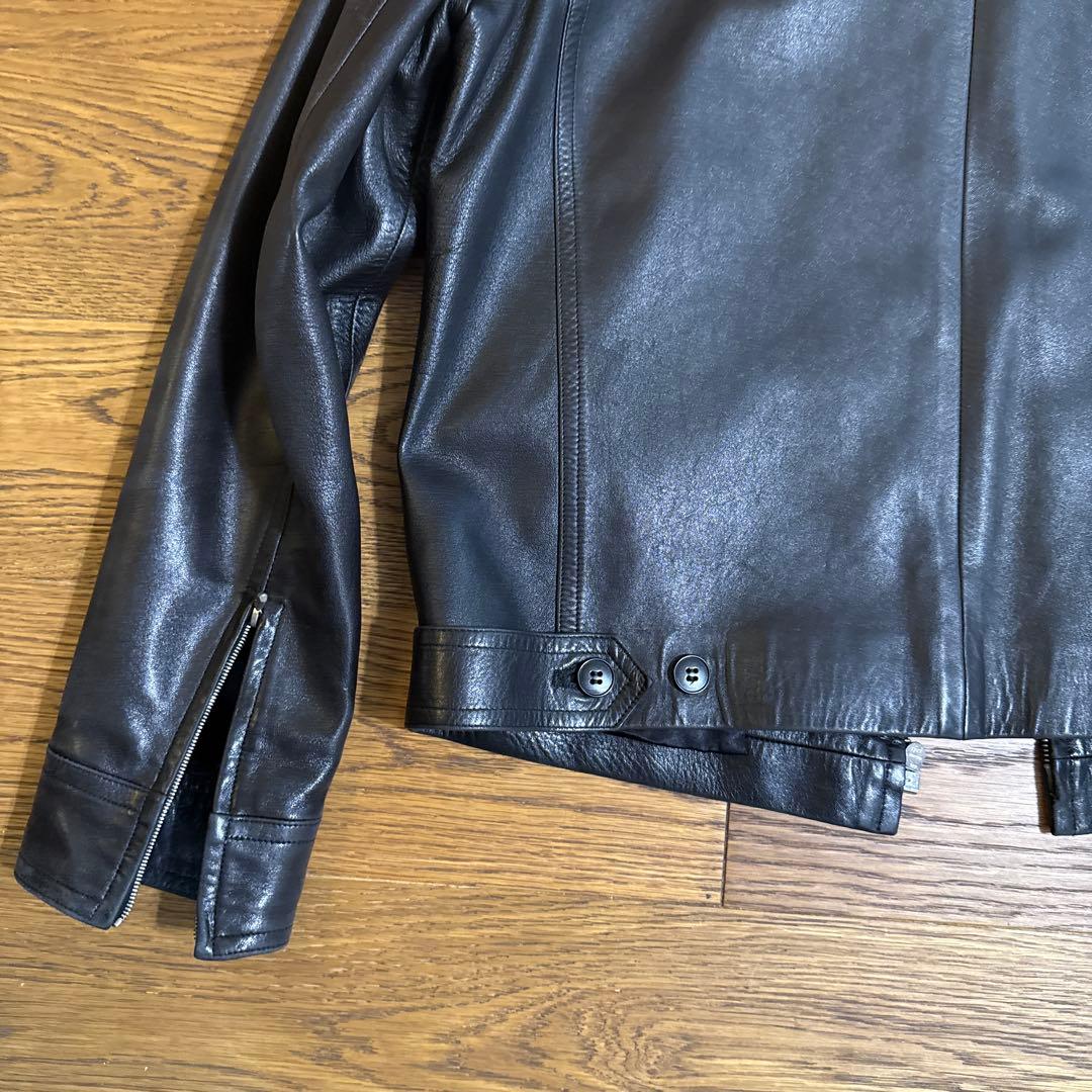 (クリーニング済)agnes b. レザージャケット size2 短丈 希少