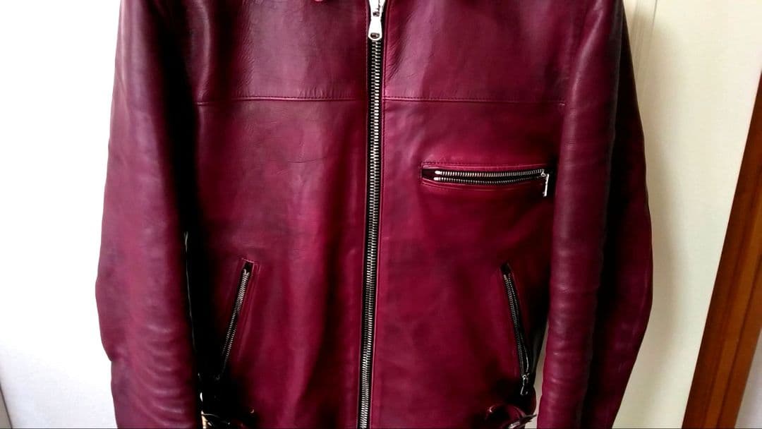 1*8様 完売品STRUM バーニングダイ シングルライダース サイズM