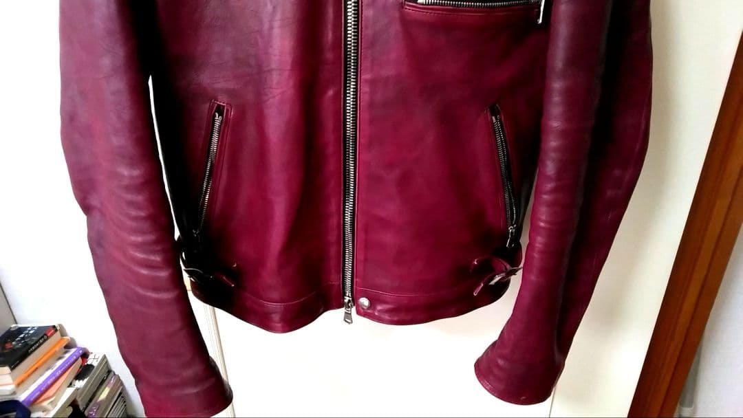 1*8様 完売品STRUM バーニングダイ シングルライダース サイズM