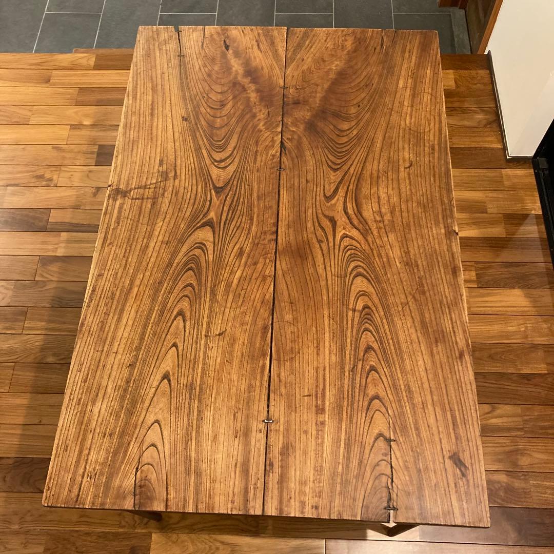 古材ダイニングテーブル　アンティーク やっほ京都 ケヤキ