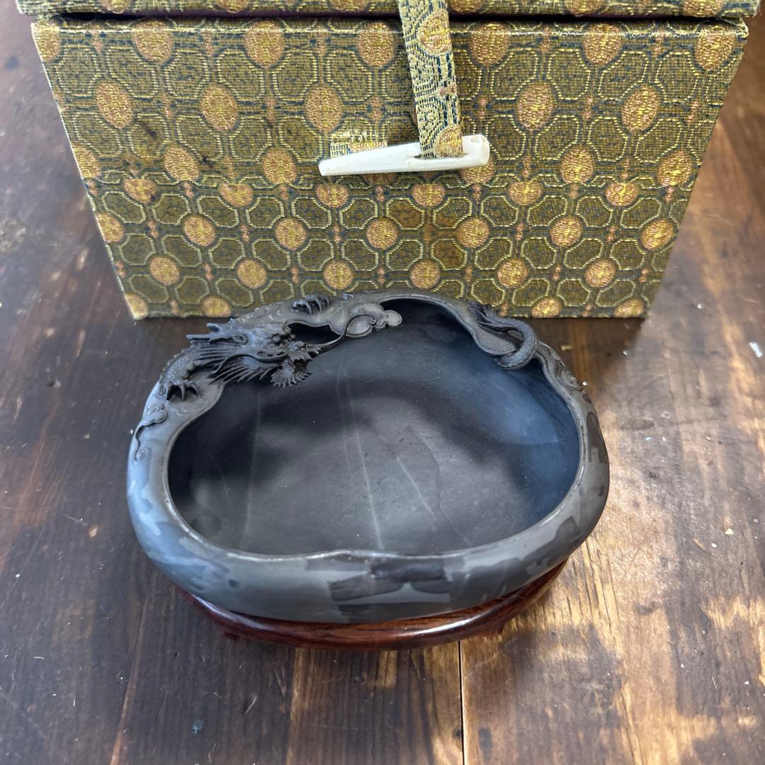 7*7様 書道 硯 老坑水盂雲龍型　美術品　芸術品　骨董品　工芸品　最高級　逸品