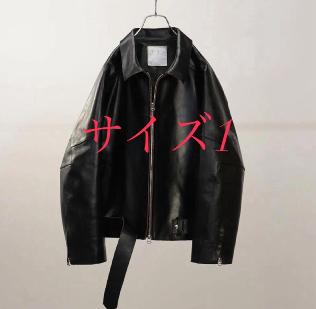 サイズ1 Ancellm H.L ZIP UP JACKET レザージャケット