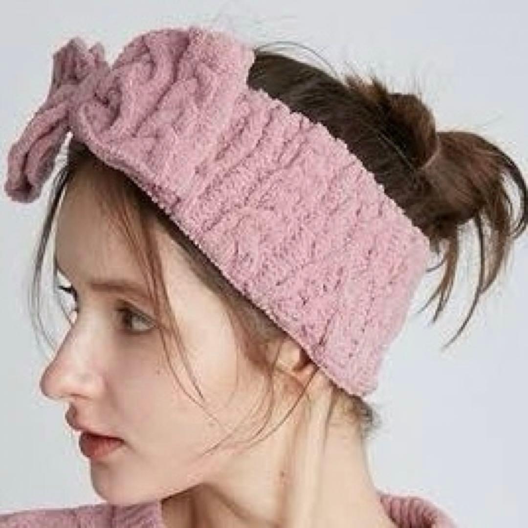 gelato pique　スフレハートアランカーディガン& ヘアバンド　ピンク