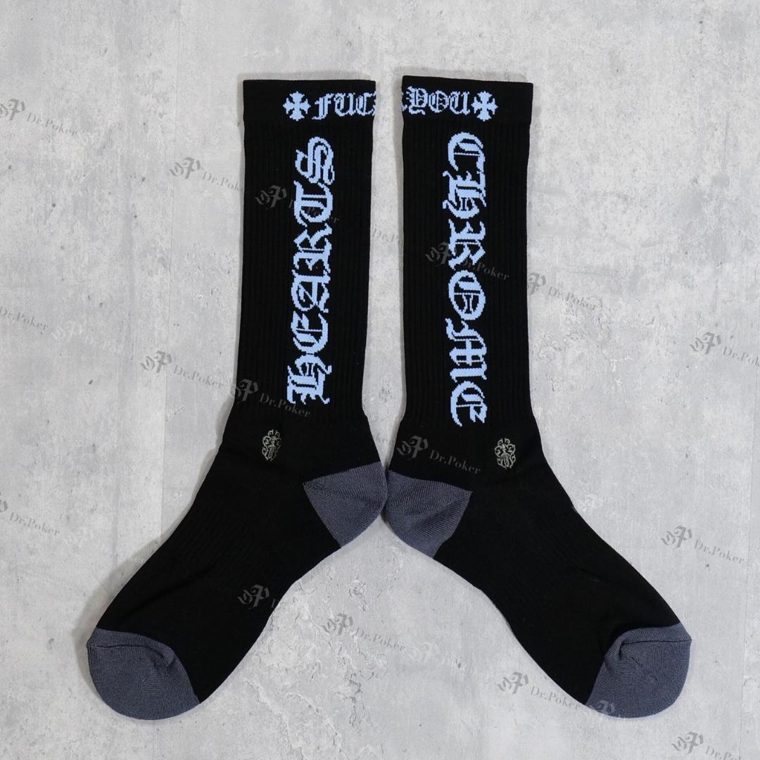 【新品】Chrome Hearts ダガー ソックス 靴下 水色 M