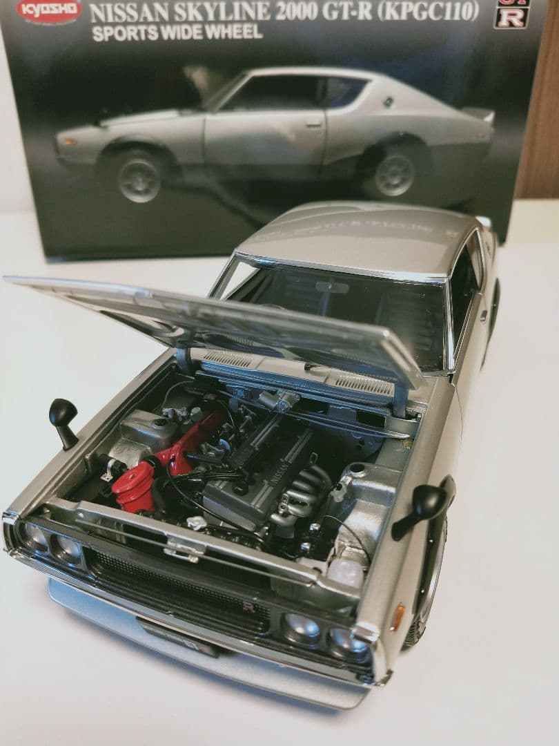 京商1/18日産スカイライン2000GTR【希少ハヤシキャストワイドホイール】