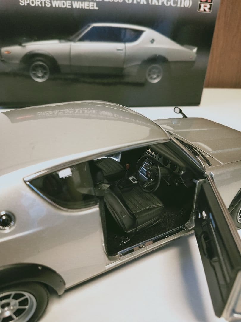 京商1/18日産スカイライン2000GTR【希少ハヤシキャストワイドホイール】