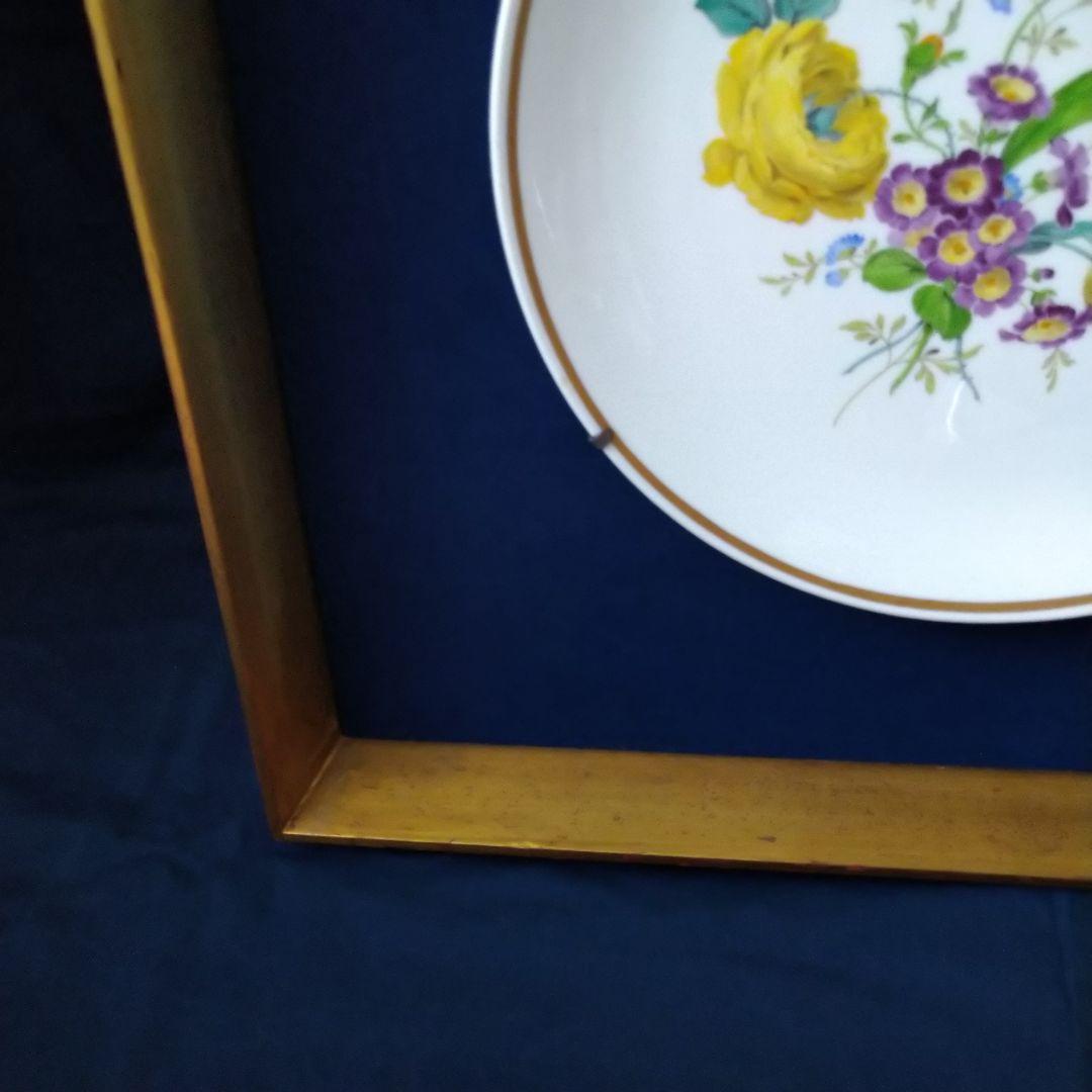 ✤マイセン(Meissen)額装花文絵皿✤