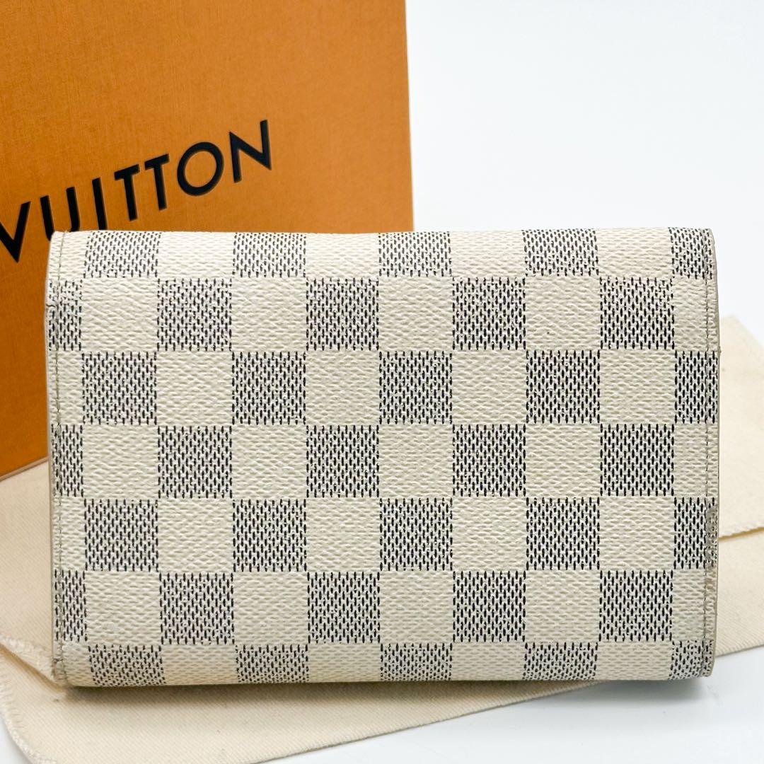 ルイヴィトン ポルトフォイユ アレクサンドラ ダミエ アズール 三つ折り