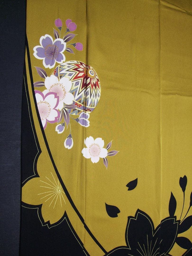 桜尽くし モダン マスタード　西陣じゅらく袋帯　振袖フルセット　ｍ18 成人式