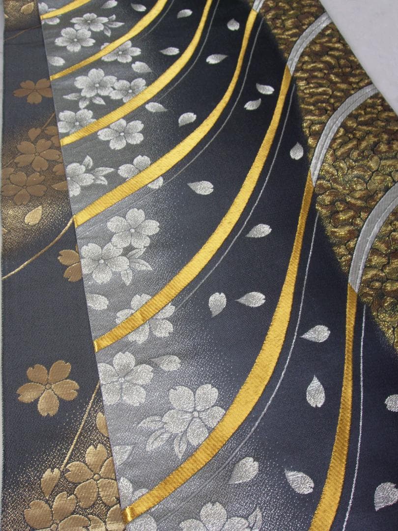 桜尽くし モダン マスタード　西陣じゅらく袋帯　振袖フルセット　ｍ18 成人式