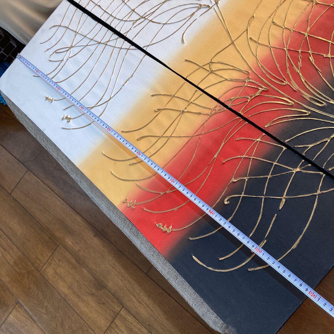 アート　3連　インテリア　開運　ハス　蓮　幸福