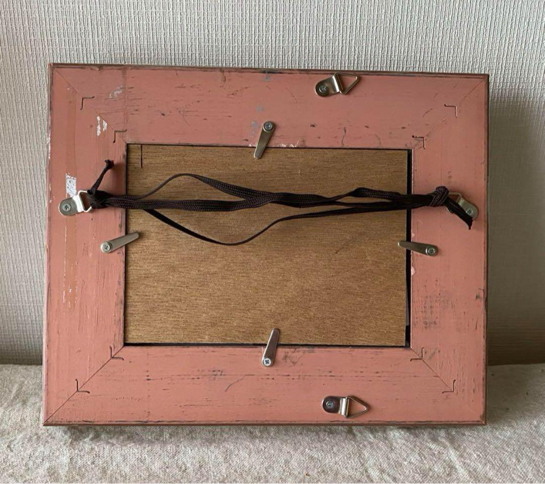 絵画。原画【手の中の紫色のアサガオ、かわいい黒猫とウサギ】