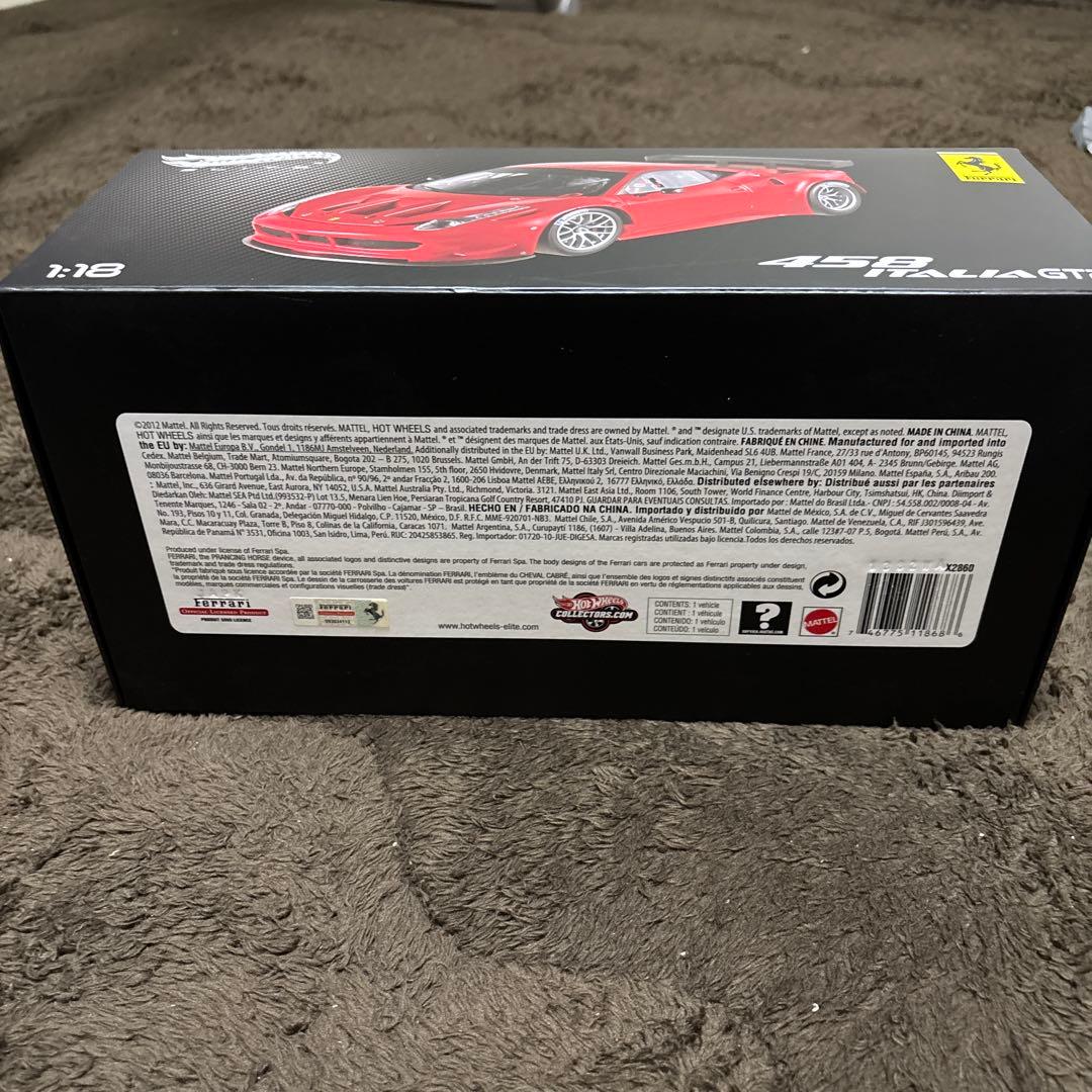 マテル HOTWHEELS ELITE フェラーリ 458 ITALIA GT2