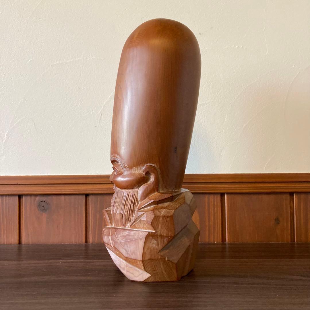 飛騨一位一刀彫 福禄寿 木彫り 骨董 工芸 古美術 七福神 縁起