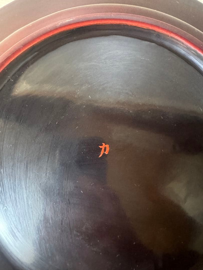 2440 木製金蒔絵　鶴扇果実文　大皿 丸皿 飾皿  37cm  時代物