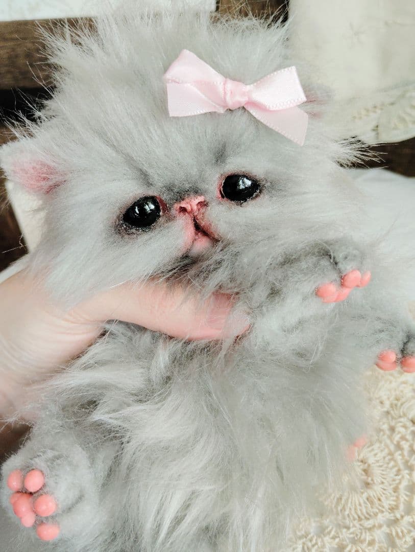 エキゾチックロングヘア♡子猫のリンちゃん♡アートドール♡ぬいぐるみ♡