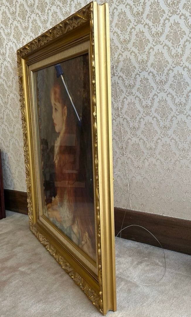 セール中！　ルノアール複製画　かわいいイレーヌ　ガラス額