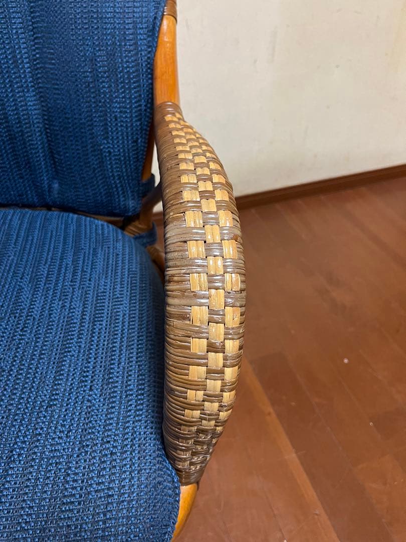 kazama カザマ　オリッサハイバック　チェア　ラタン　回転機能付き①