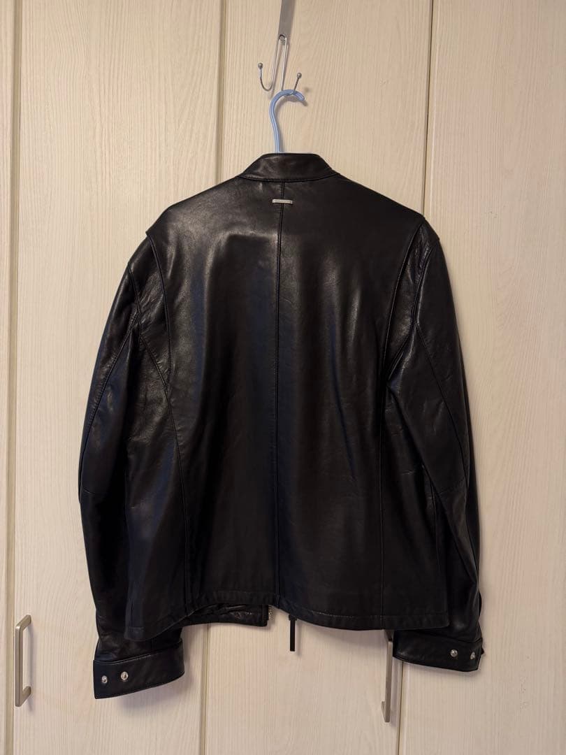 s*l様 MICHAEL KORS ブラックレザーシングルライダースジャケット