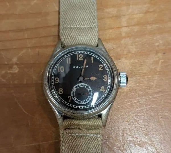 【ジャンク】BULOVA ブローバ　1940年代　army 陸軍　アンティーク