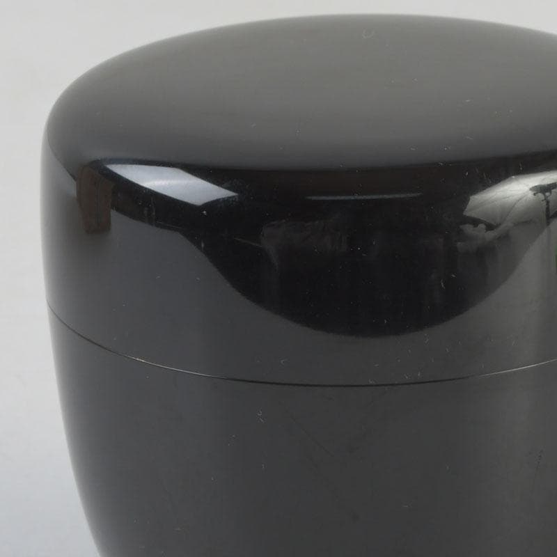 茶道具　輪島塗　蒔絵師　谷内一則(紫香)作　岩松蒔絵　大棗　共布共箱　V9588