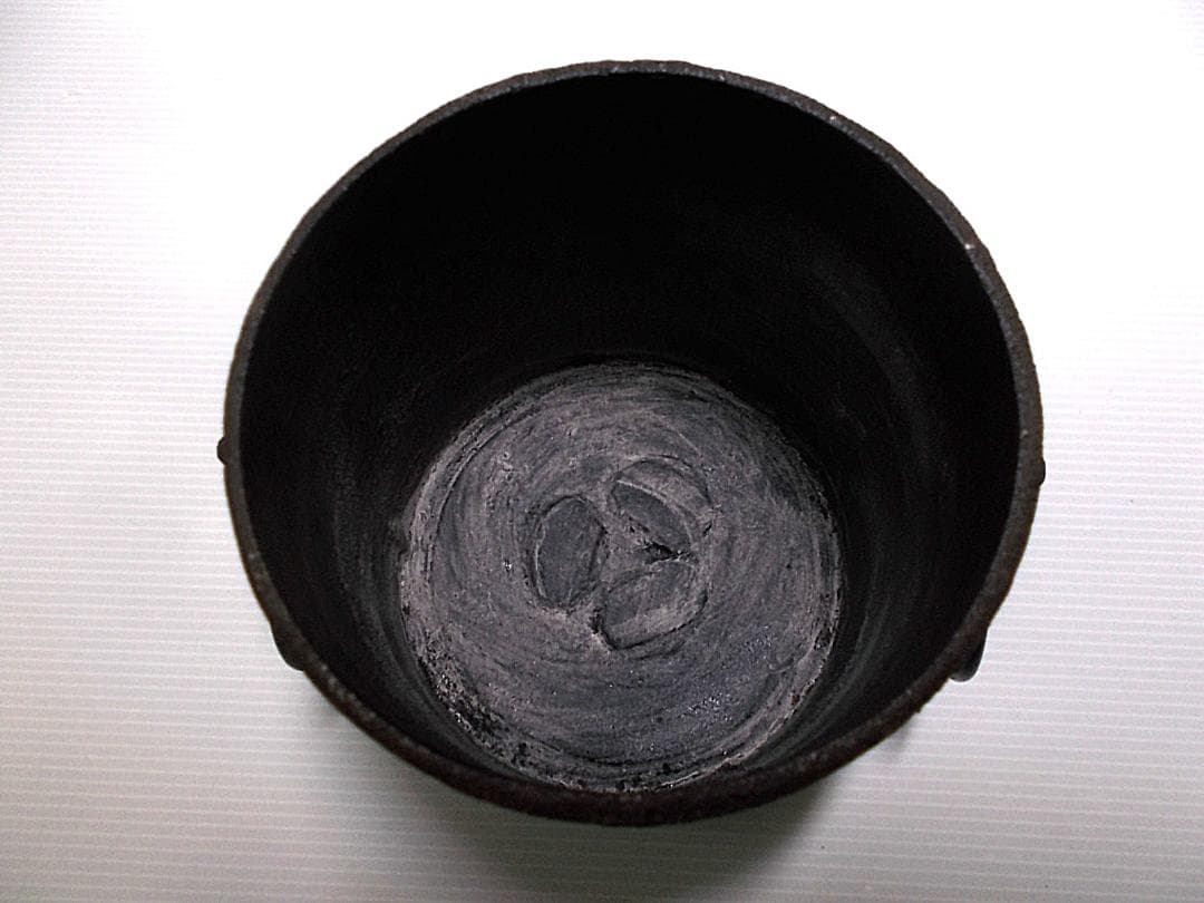 未使用 雲龍釜 筒釜 茶釜 釜環 茶道具 送料込み