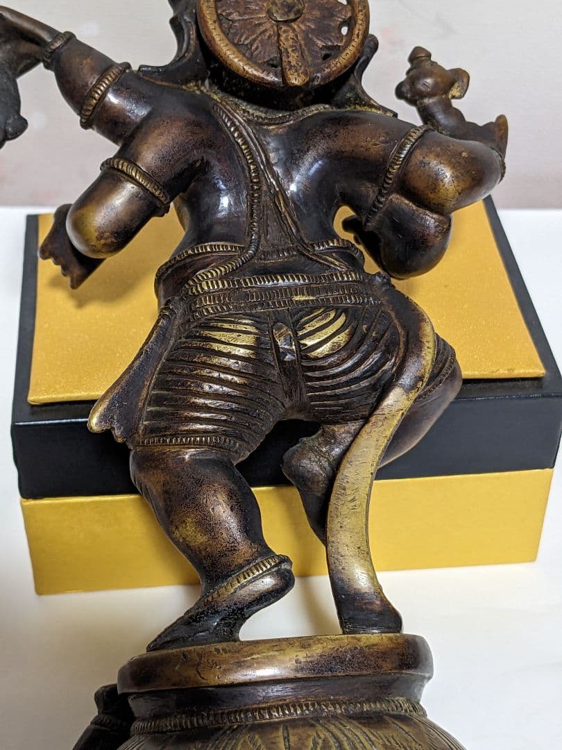 ♦仏教美術 インド 古仏 ガネーシャ 仏像 銅製 コレクション骨董品アンティーク