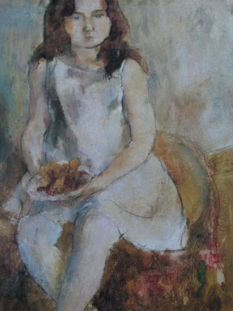 ジュール・パスキン、果物を持つ少女、希少な画集より、状態良好、新品高級額