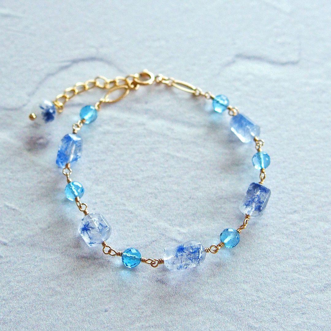 Kaya様　デュモルチェライトインクォーツ　ブレスレット　14kgf　他2点