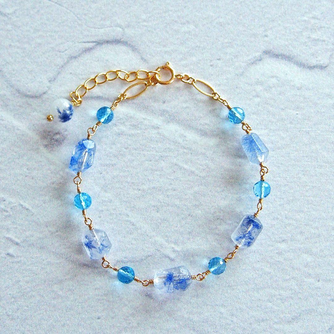 Kaya様　デュモルチェライトインクォーツ　ブレスレット　14kgf　他2点