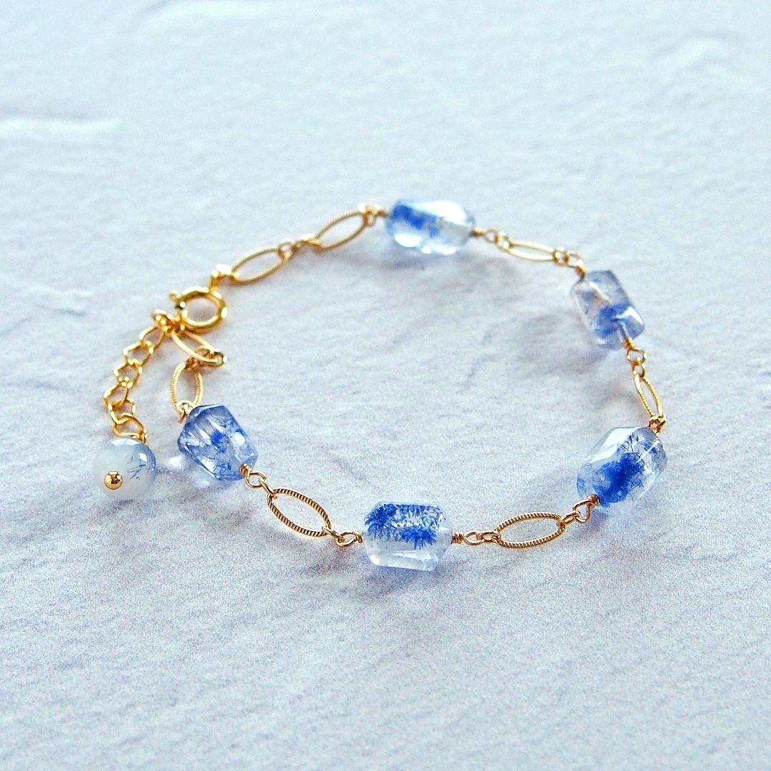 Kaya様　デュモルチェライトインクォーツ　ブレスレット　14kgf　他2点