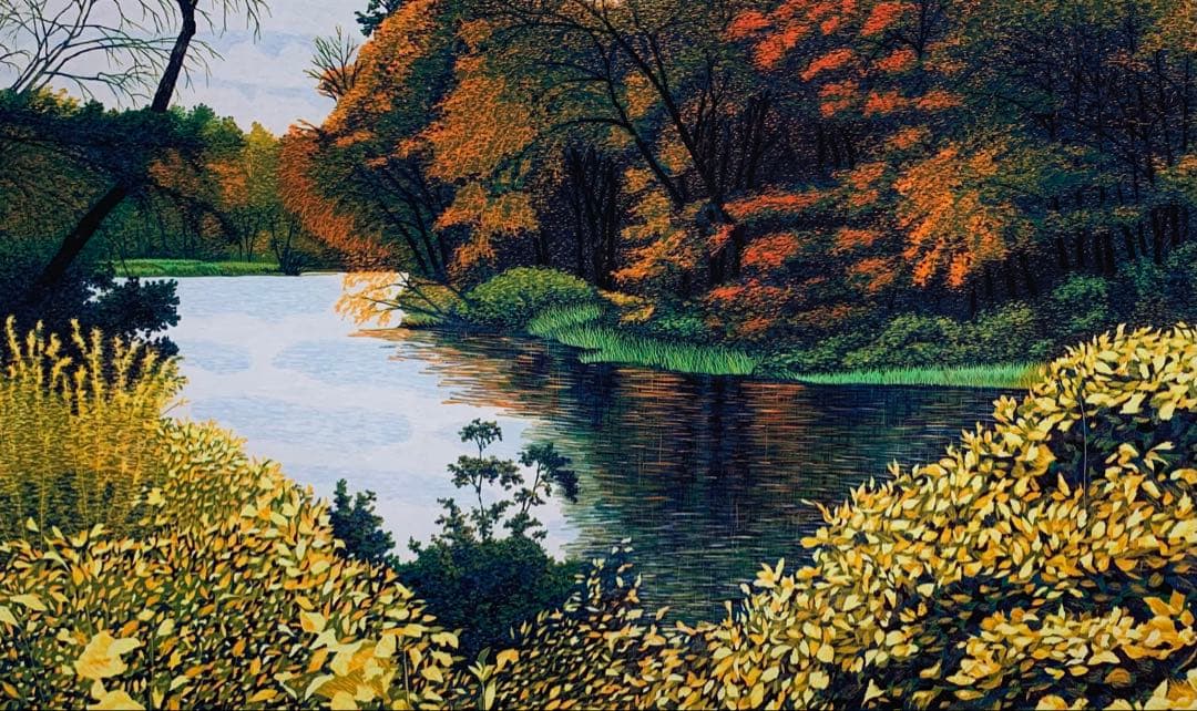 湖 風景画 （P）