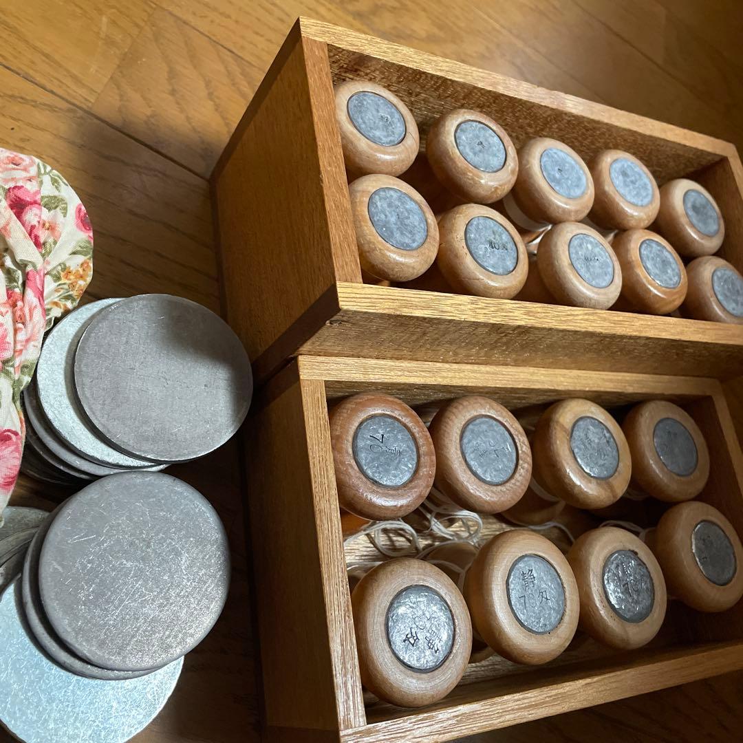 組紐、角台と丸台　組玉４０匁と70匁 重り玉　組紐の形を整える台など一式セット