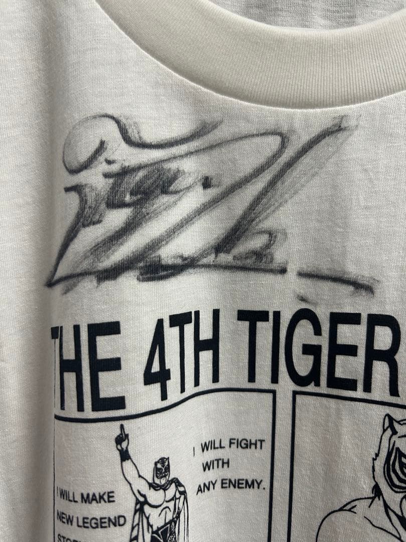 未使用/保管品/4代目タイガーマスク/サイン入り/フリーサイズ